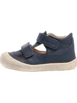 Leder-Halbsandalen "Puffy" in Dunkelblau