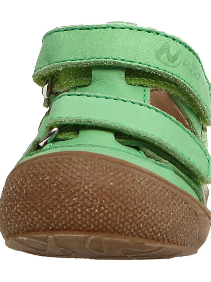 Leder-Halbsandalen "Puffy" in Grün