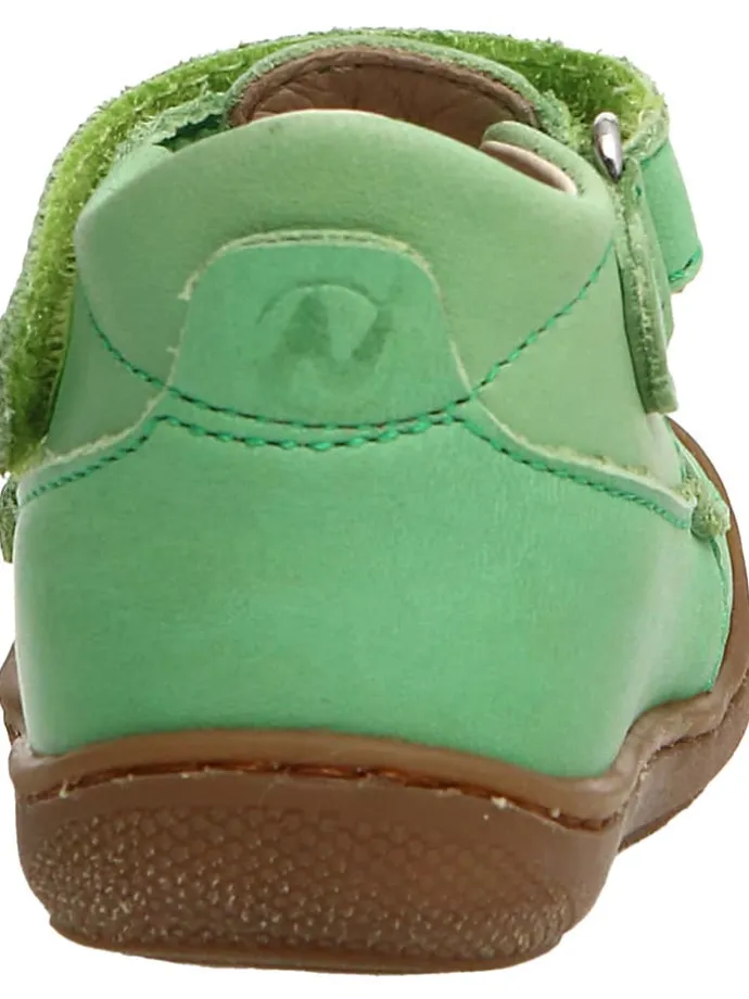 Leder-Halbsandalen "Puffy" in Grün