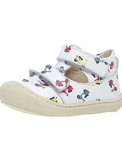 Leder-Halbsandalen "Puffy" in Weiß