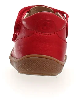 Leder-Halbsandalen "Puffy" in Rot
