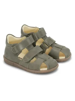 Leder-Halbsandalen "Ranjo" in Grün