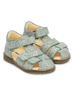 Leder-Halbsandalen "Samir" in Grün