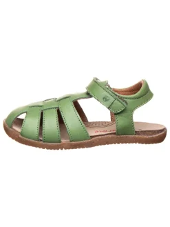 Leder-Halbsandalen "Scout" in Khaki