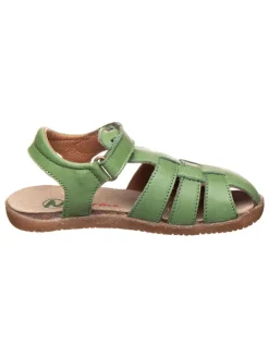 Leder-Halbsandalen "Scout" in Khaki