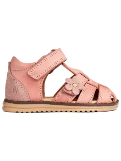 Leder-Halbsandalen "Sky Flower" in Pink