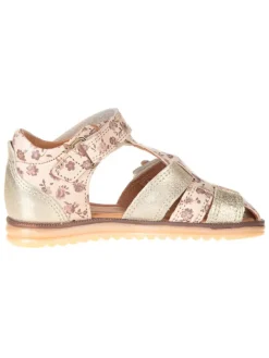 Leder-Halbsandalen "Sky Flower" in Rosa