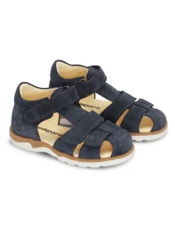 Leder-Halbsandalen "Sofus" in Dunkelblau