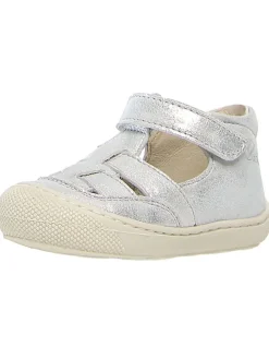 Leder-Halbsandalen "Wad" in Silber