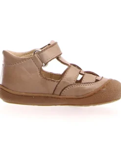 Leder-Halbsandalen "Wad" in Hellbraun