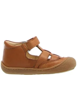 Leder-Halbsandalen "Wad" in Hellbraun