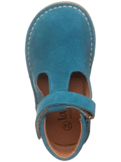 Leder-Halbschuhe in Blau