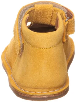 Leder-Halbschuhe in Gelb