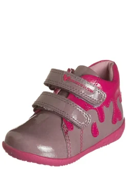 Leder-Halbschuhe in mauve/ pink