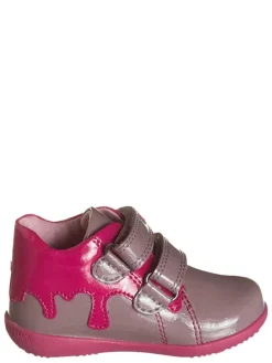 Leder-Halbschuhe in mauve/ pink