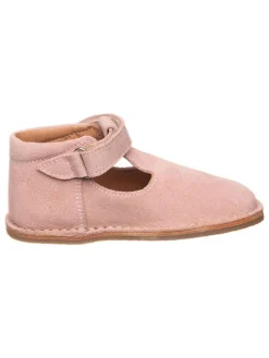 Leder-Halbschuhe in Rosa