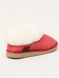 Leder-Hausschuhe "Gisi" in Rot