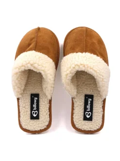 Leder-Hausschuhe in Braun