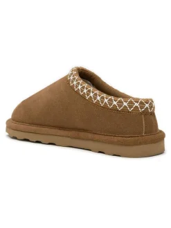 Leder-Hausschuhe in Hellbraun