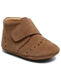 Leder-Hausschuhe in Hellbraun