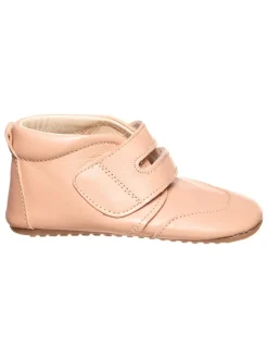 Leder-Hausschuhe in Rosé