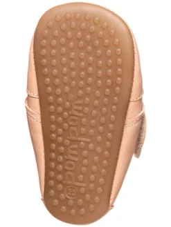 Leder-Hausschuhe in Rosé