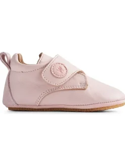 Leder-Hausschuhe in Rosa