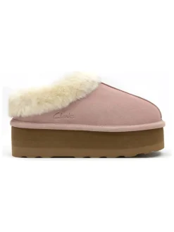 Leder-Hausschuhe in Rosa