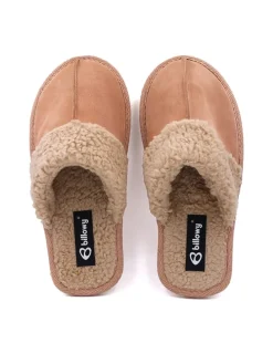 Leder-Hausschuhe in Rosa