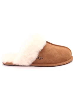 Leder-Hausschuhe "Scuffette II" in Hellbraun