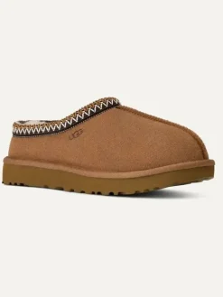 Leder-Hausschuhe "Tasman II" in Hellbraun