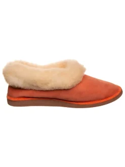 Leder-Hüttenschuhe "Gisi" in Orange
