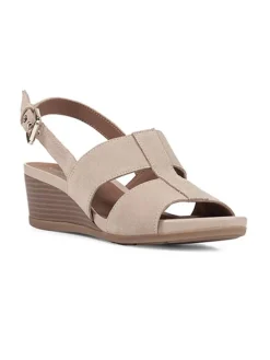 Leder-Keilsandaletten "Dmarykarmen" in Beige