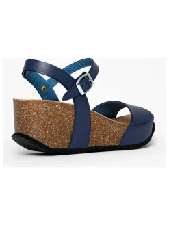 Leder-Keilsandaletten 