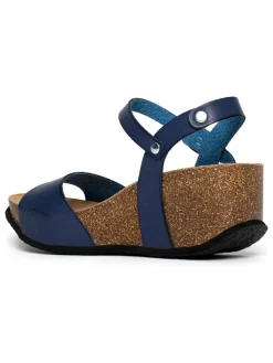 Leder-Keilsandaletten 