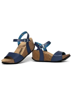 Leder-Keilsandaletten 