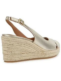 Leder-Keilsandaletten 