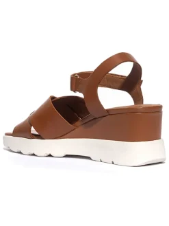 Leder-Keilsandaletten 