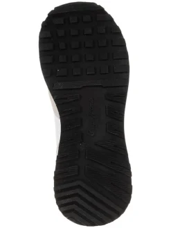 Leder-Keilsneakers in Weiß/ Beige