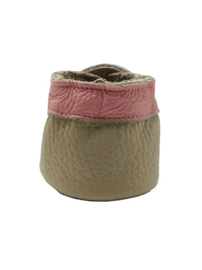 Leder-Krabbelschuhe "Florid" in Hellbraun