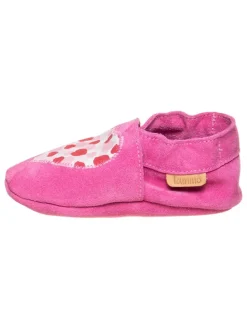 Leder-Krabbelschuhe in Pink