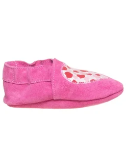 Leder-Krabbelschuhe in Pink