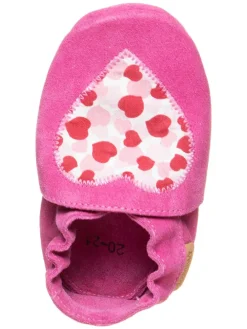 Leder-Krabbelschuhe in Pink