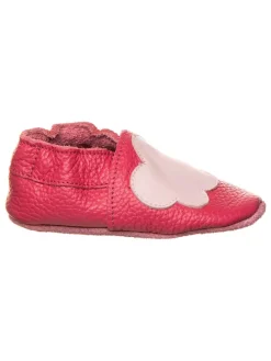 Leder-Krabbelschuhe in Pink