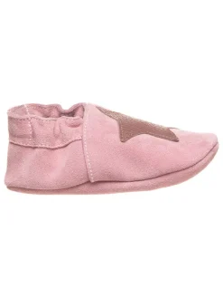 Leder-Krabbelschuhe in Rosa