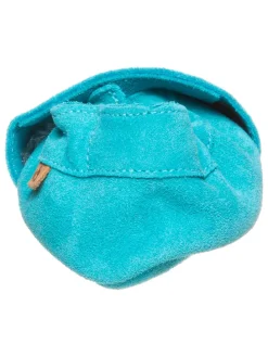 Leder-Krabbelschuhe in Türkis