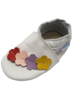 Leder-Krabbelschuhe in Weiß