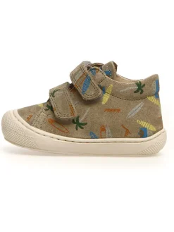 Leder-Lauflernschuhe "Cocoon" in Khaki