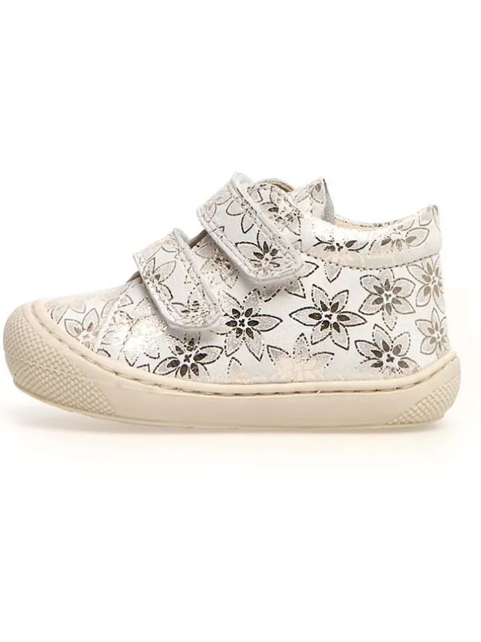 Leder-Lauflernschuhe "Cocoon" in Silber