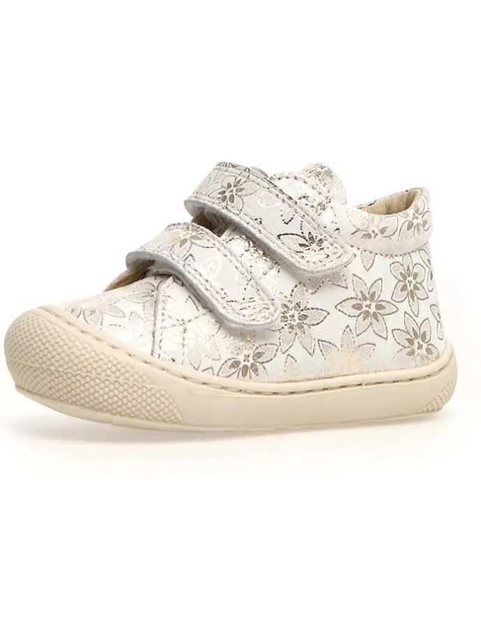 Leder-Lauflernschuhe "Cocoon" in Silber